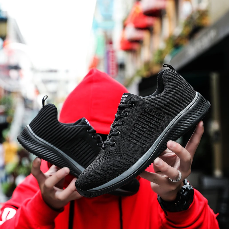 

Men Breathable Casual Shoes Lace-up Men Shoes 2018 New Men Mesh Lightweight Comfortable Walking Sneakers Tenis Feminino Zapatos