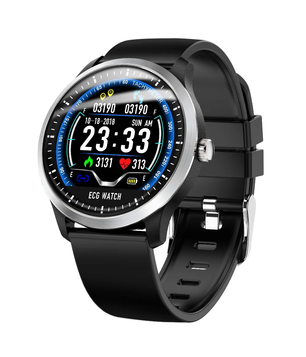 

696 N58 ECG PPG Smart Watch Electrocardiograph ECG Display Measurement Leather and Steel Blood Pressure Men Smartwatch Women