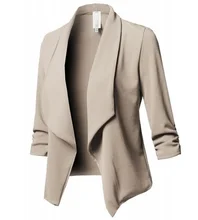 Blazer Mujer New Flying Roc 2019 Women Sleeve Blazer Girls Casual Slim Feminino Office Lady Jacket Suit Blaiser Para Mujeres
