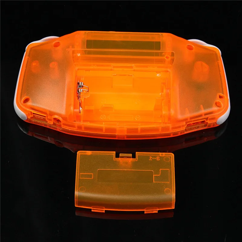 Full Set Transparent Orange Clear Housing Shell Case Cover Frame Repair Parts For Nintendo For GameBoy Advance For GBA