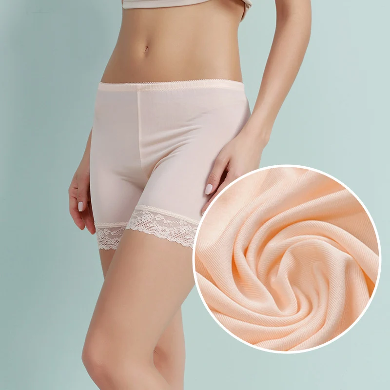 Women Shorts Underwear Safety Shorts Silk Women Safety Short Pants Natural Silk Seamless Boxer Healthy Shorty