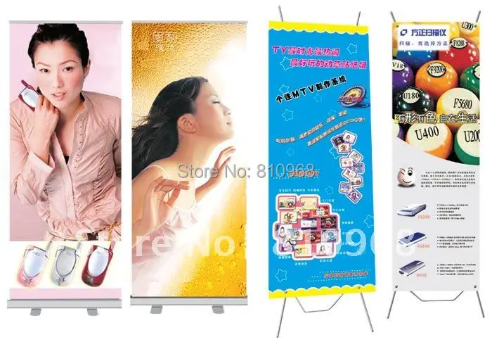 

trade show roll up banner with printed your logo or graphic, custom X banner