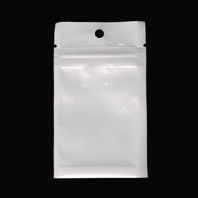 100pcs White / Clear Self Seal Zipper Plastic Packaging Pouches Bag Ziplock  Zip Lock Storage Bag Retail Package With Hang Hole - Storage Bags -  AliExpress