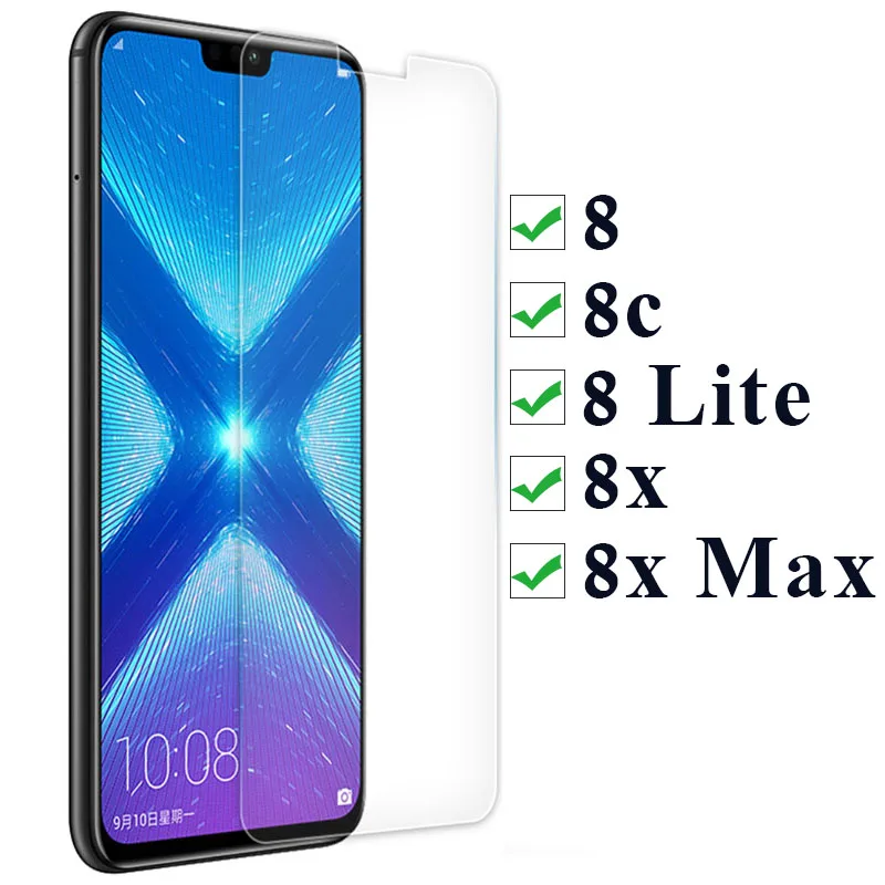 Защитное стекло Honor 8c 8 Lite 8x Max закаленное для Huawei Honor8 C X C8 X8 8lite 8xmax Защитная пленка