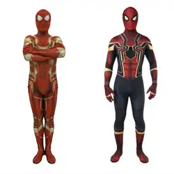 Бесплатная доставка Железный Человек-паук костюм Человек-паук Хэллоуин костюмы мужчины взрослые дети Человек-паук косплей одежда
