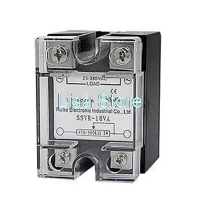 

Single Phase SSR Solid State Relay Voltage Resistance Regulator 10A AC 25-380V