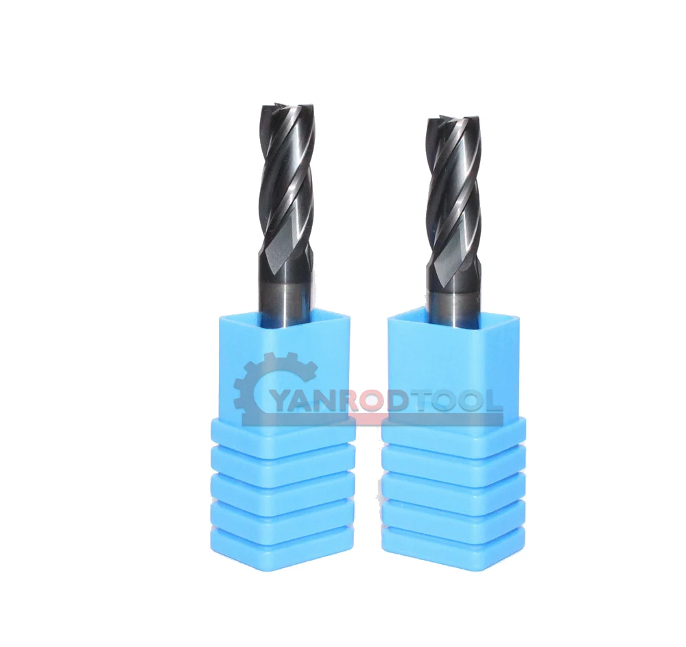 

4 flute with long cutting flute square carbide end mill hrc55 with ALTiN coating for precision cutting in alloy steel