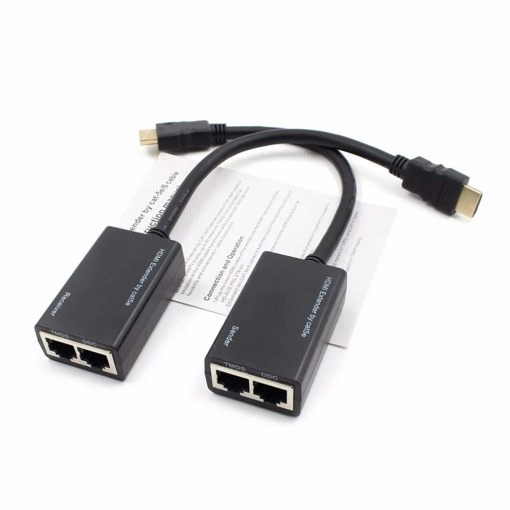 1080 p HDMI, Овер-RJ45 CAT5e CAT6 UTP LAN Ethernet Симметрирующий удлинитель Ретранслятор Сетевой удлинитель усилитель