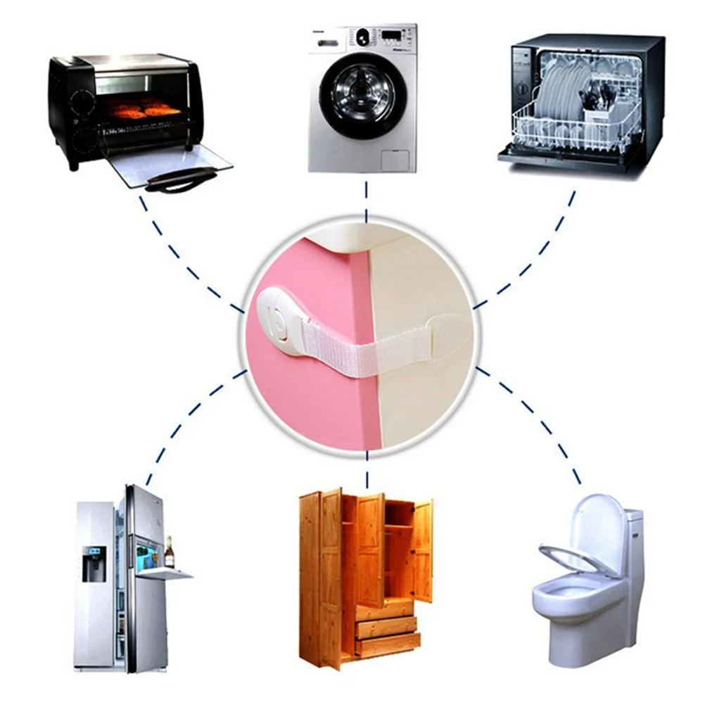 Удлиненный Бенди безопасности Пластиковые замки ребенок младенец детский шкаф двери Ящики, Холодильник туалет безопасный замок защиты