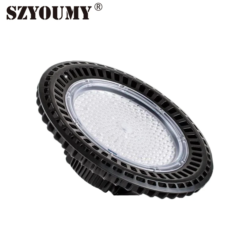 SZYOUMY UFO Shaped SMD 3030 LED прожектор AC85 265V IP65 водонепроницаемый High Bay Light 150W 200W 300W Lumen