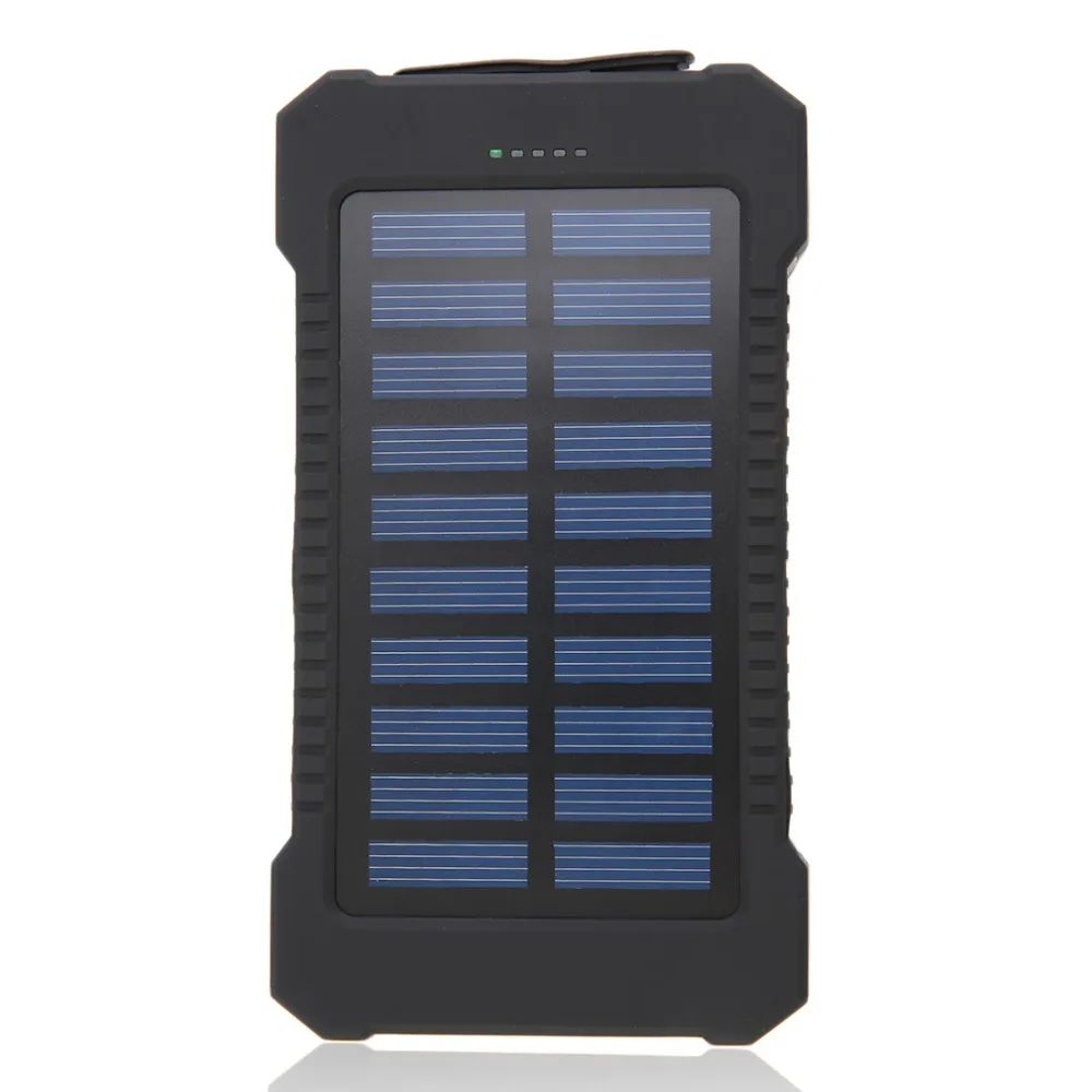 

Power Bank 10000mAh Portable Solar External Battery Charger Powerbank Travel Backup Battery for iphone6 7 8 X for Xiaomi
