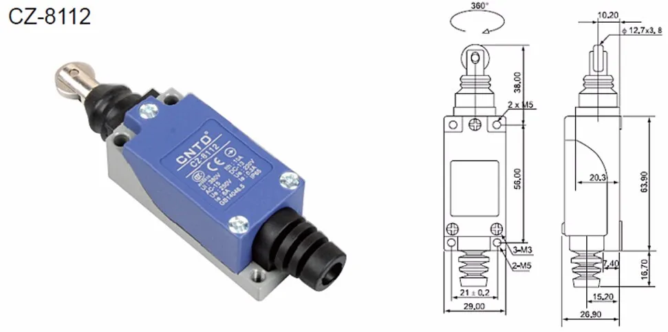 

50 Pieces CZ-8112 limit switch Highly rigid construction