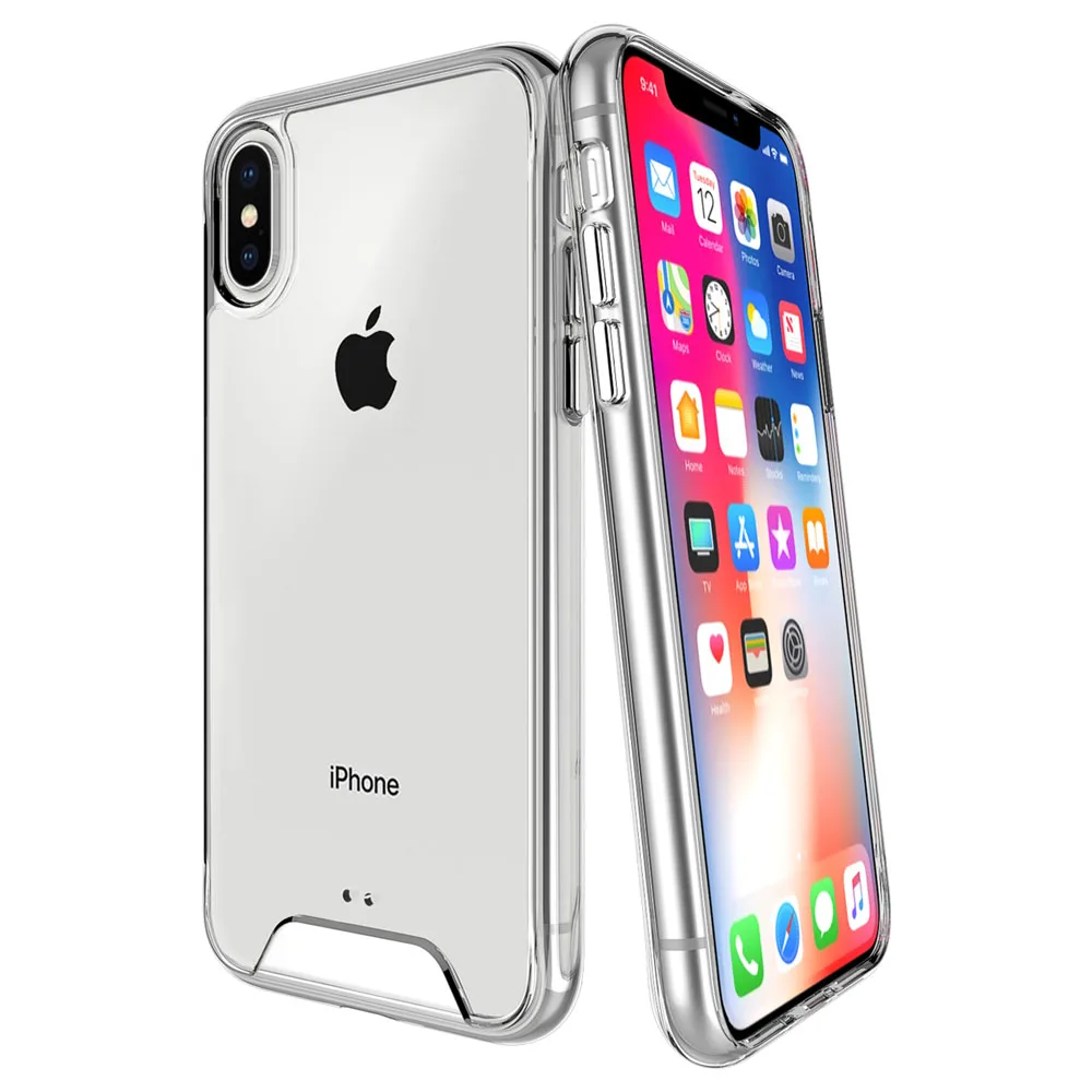 Tekace Crystal Clear Scratch Resistance Case for Apple iPhone X Slim Hard PC Cover 8 plus 7 Plus |
