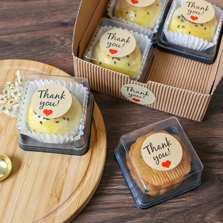 

120pcs DIY Thank You Heart Kraft paper gift tag/ Cookie/Cake/Gift Labels Kitchen Sweets Party Wedding decoration Seal Sticker