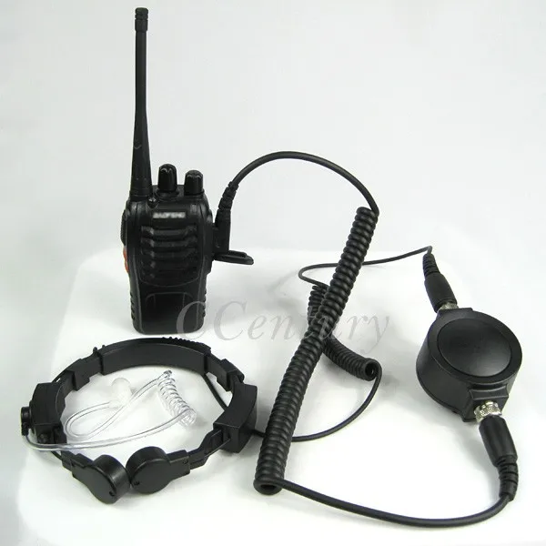 Тактическая Вибрация горла микрофон Микрофон Гарнитура для двухстороннего радио Baofeng UV 5R UV-B5 B6 UV-5RTP UV-5RA плюс большой PTT