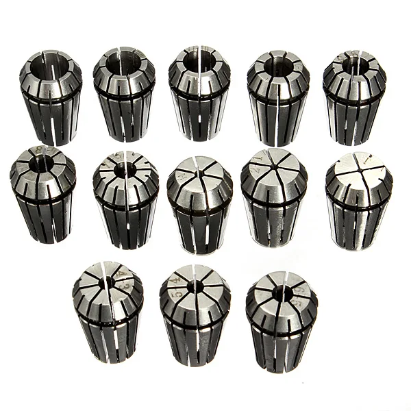 13PCS ER20 HSS Spring Collet Set for CNC Milling Engraving Machine