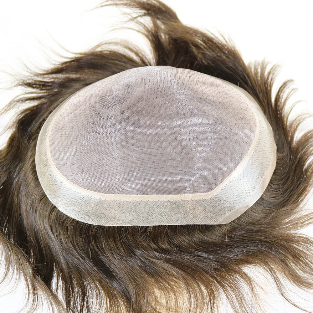 SimBeauty натуральный Реми человеческие мужские парики Моно сертифицированные и тонкие кожи пу вокруг мужской парик система замена волос парик