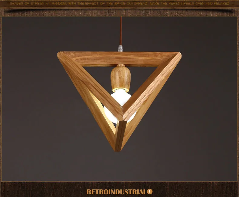 Nordic Triangle Pyramid Geometric Led Solid Wood Suspension Luminaire Hanging Light Pendant Lamps For Dining Office Home Decor Pendant Lamp Suspension Luminairelamp For Aliexpress