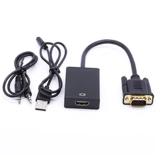 VGA to HDMI Converter Adapter with 3.5mm Audio USB power 1080P HDMI VGA Adapter Cable Connector for PC Laptop to HDTV Projector