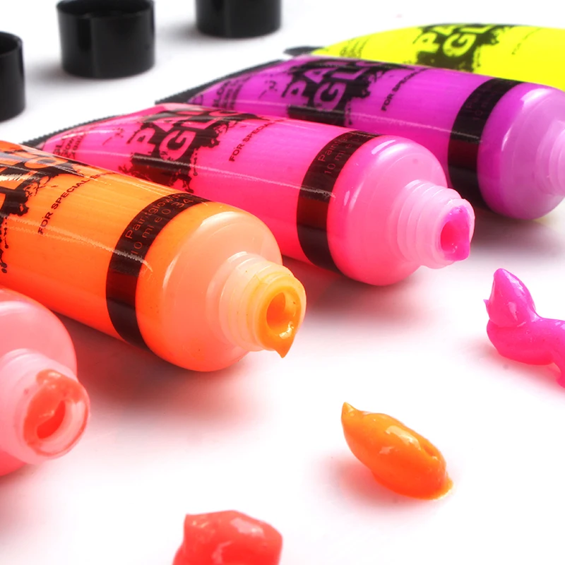 

6 Colors Brighten Highlighters Professional Flash Fluorescent Body Paint Grow Face Pigment Luminous Acrylic Art For Party
