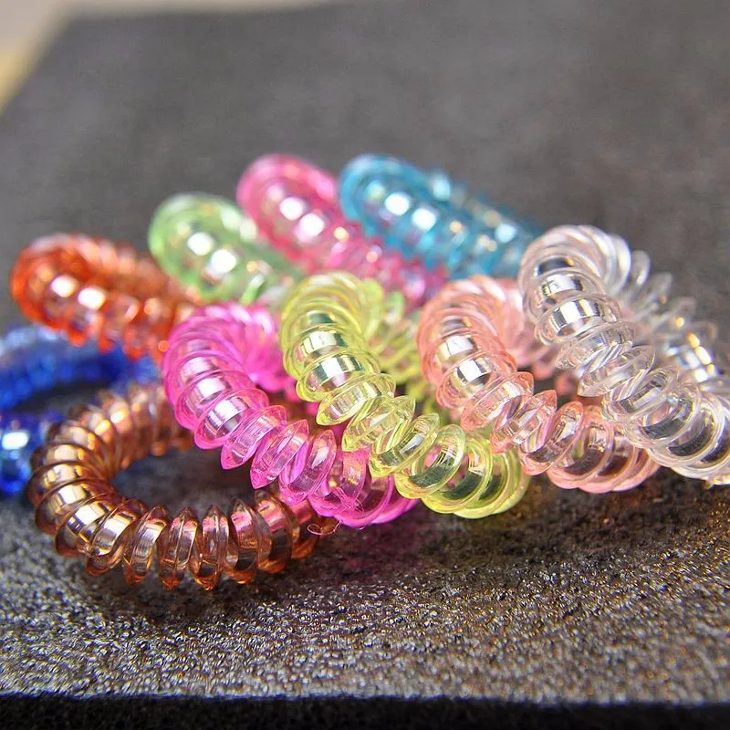 

15Pcs/lot Candy Color Hair Band Accessories Girl Hairband Hair Ring Wholesale Telephone Line Edges Triangle Circle