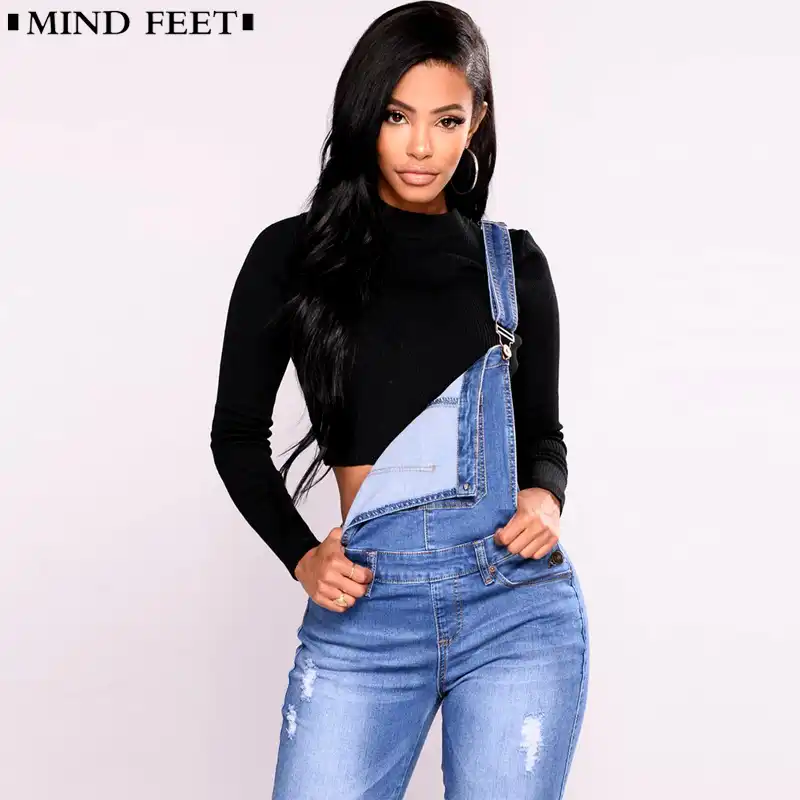 blue overalls women