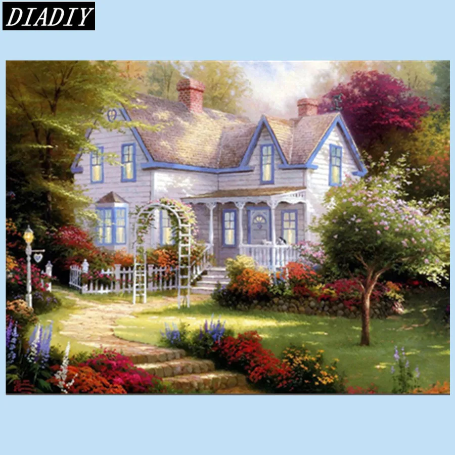 

Diamond Embroidery Dream House 50x40cm Diamond Mosaic Diy Diamond Painting round Drill Rhinestone Pasted Full Crafts Needlework