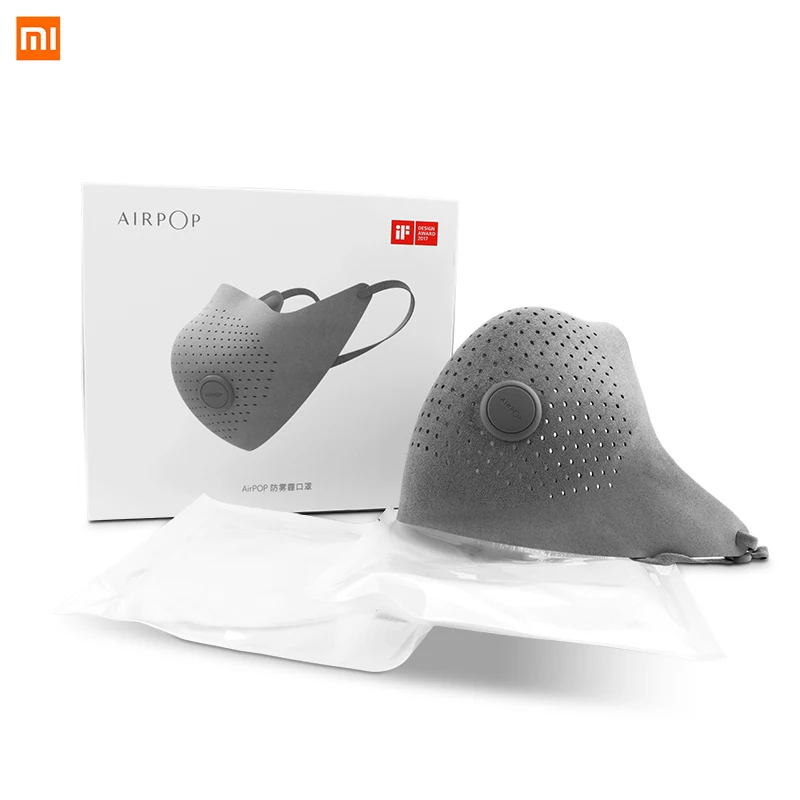 

Xiaomi Mijia AirPOP Airwear Mask Light 360 PM2.5 Anti-Pollution Anti-haze FaceMask Material Antibacterial AIRWEAR Filter