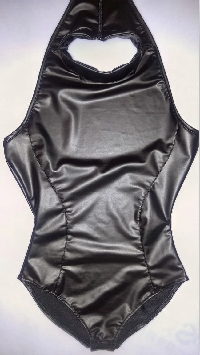 Латексное боди горничной с высоким вырезом высокой горловиной|body wear|halter bodybody suit |
