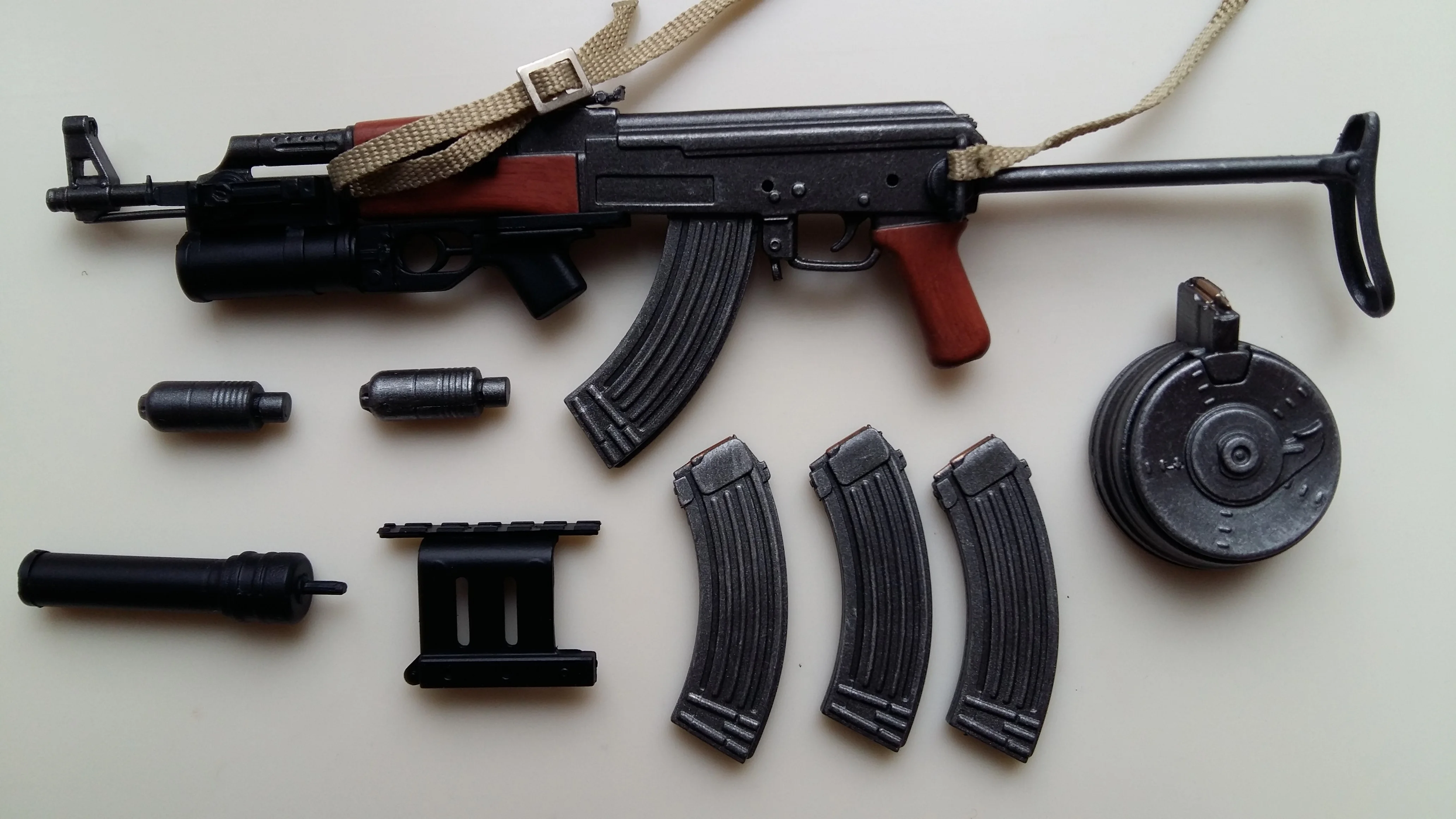  1:6 Scale Weapon Gun Model AKS47 Folding fit for 12