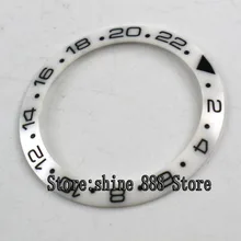 39,8 мм белая керамическая рамка вставка для GMT мужские часы