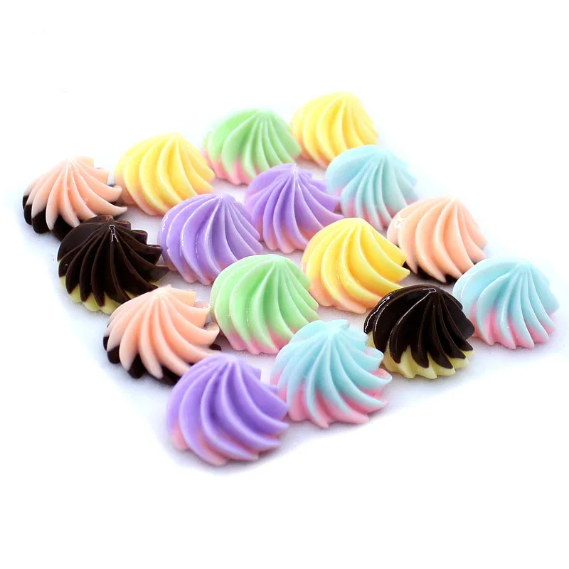 

8pcs Slime Charms 3D Ice Cream Chocolate Slime Accessories Beads Making Supplies Drawstring Pouch For DIY Crafts Scrapbooki