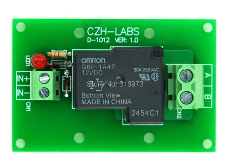 

CZH-Labs 12V Passive SPST-NO 30Amp Power Relay Module Board.
