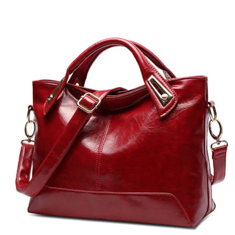 leather Women handbags 2018 New Square Cross Section Portable Shoulder