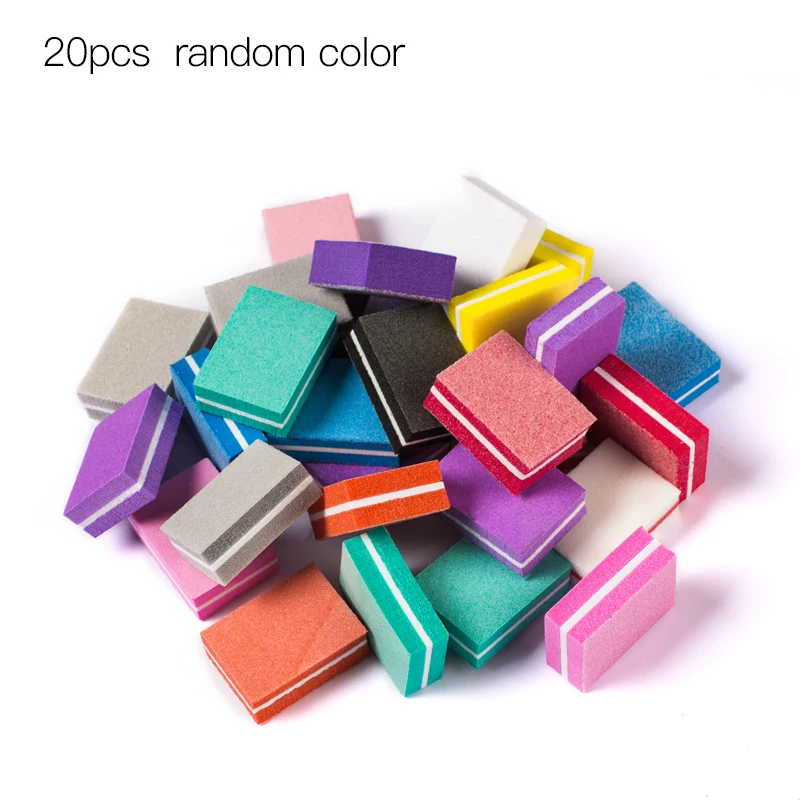 Двухсторонняя мини пилка для ногтей набор блоков красочная губка лак для ногтей Аксессуары Инструмент моющийся наждачная доска Профессиональный маникюр - Цвет: EES00704