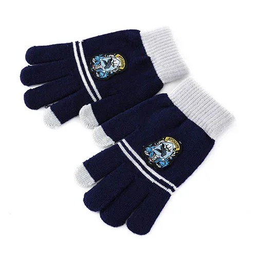 Волшебник Гермиона сенсорные перчатки шапка с наушниками Гриффиндор/Слизерин/Hufflepuff/Ravenclaw перчатки подарок 20 видов стилей день детей - Цвет: Raven Touch Gloves