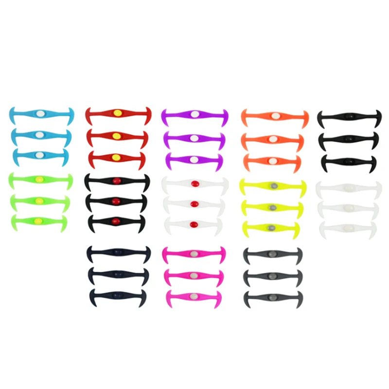 

12pcs /set Shoe Lace Fashion Shoelaces Unisex Athletic Running No Tie Women Men Elastic Silicone Lace All Sneakers Fit Strap