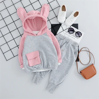 

WENWENDEXINGFU Autumn Baby Girls Clothes Suits Toddler Infant Clothing Sets Cartoon Rabbit T Shirt Pants Children Costume