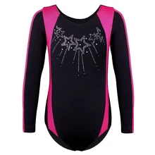 BAOHULU/блестящее трико для девочек-подростков; гимнастическое длинное платье для балета; Одежда для танцев для детей; Одежда для танцев с золотым покрытием