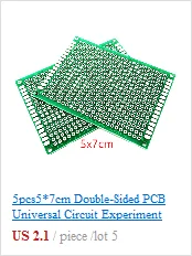 5 шт. 6x8 см Односторонний PCB Универсальный схема эксперимент доска FR-4 Пластина из стекловолокна DIY Прототип матрица зеленый масло