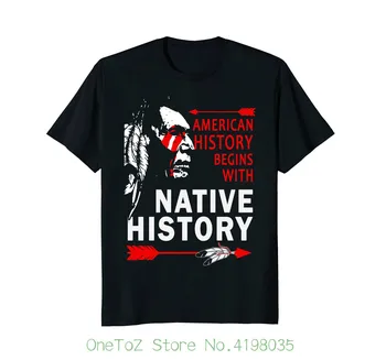 

American History Begins With Native History Tshirt Short Sleeve T-shirt Tops