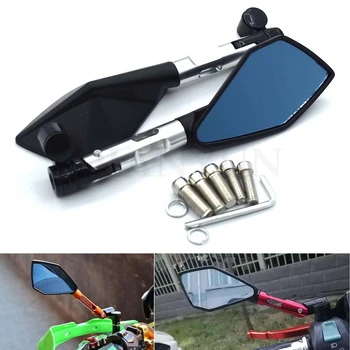 

Universal CNC Aluminum Alloy Blue Glass Rearview Mirror Side Mirror For Ducati Monster M750/M750IE Monster M620 Monster M900 ST2