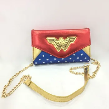 

Classic Design Wonder Woman Messenger Bag Anime Gifts Super Girl Leather Purse Day Clutch Fashion Casual Lady Shoulder Bags