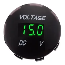 DC 12V-24V Car Motorcycle LED Digital Display Voltmeter Blue Red Green LED Volt Voltage Gauge Meter for Auto Boat ATV UTV dc 12 24v waterproof car boat motorcycle led voltmeter digital display volt voltage meter gauge durable quality