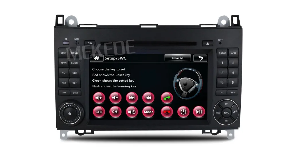 Best Wholesale! 2 Din 7 Inch Car DVD Player For Mercedes/Benz/A-class/W169/Sprinter/W209/Crafter/Viano/Vito//LT3/W245 FM GPS Radio 12