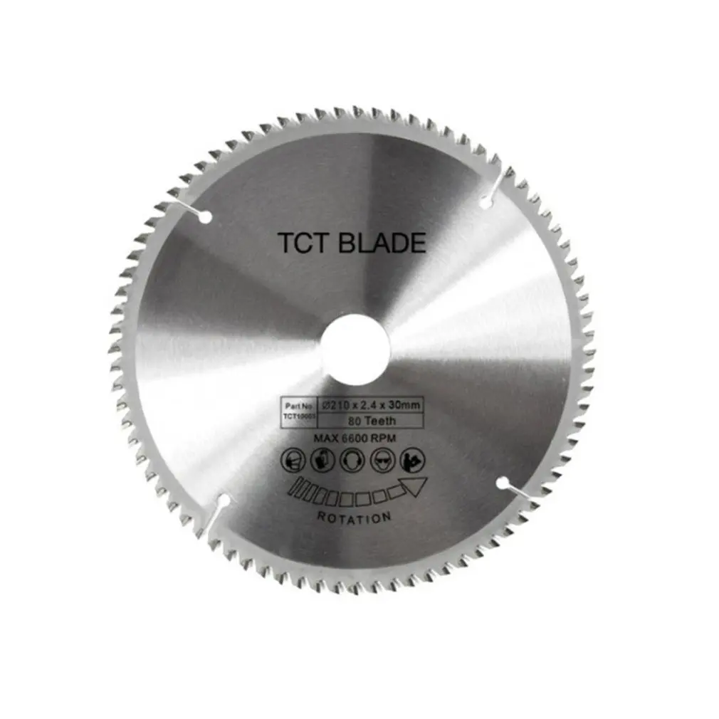 80 зубов Циркулярная Пила TCT Лезвия колеса диски TCT сплав Деревообработка многоцелевой режущие диски для резки дерева и металла Прямая