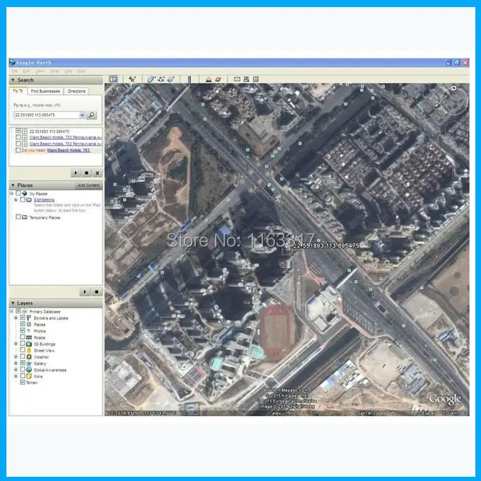 check on google earth