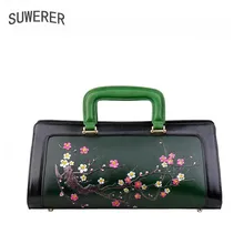 SUWERER женские сумки из натуральной кожи новые модные роскошные дизайнерские женские кожаные сумки ручной работы с рисунком сливы