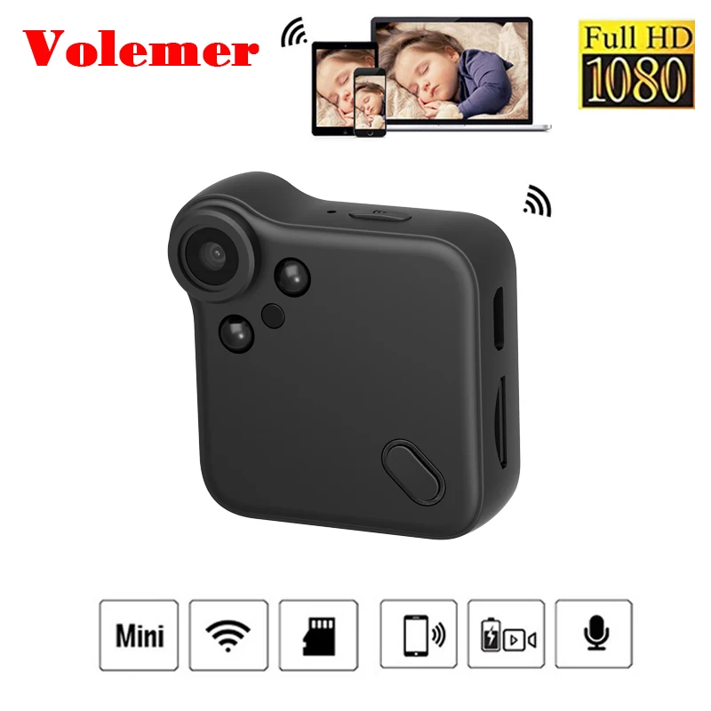

Volemer C1S P2P Mini Camera 720P HD Vehicle Cam Night Version Mini DVR Remote Control Motion Sensor Cam Wifi Small Camera PK C1