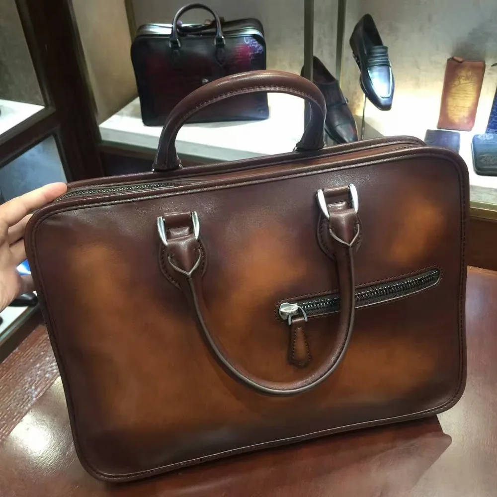 Buy TERSE_High quality leather tote bag handmade top